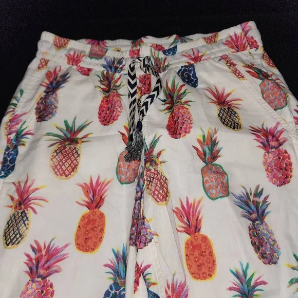 J Crew Womens Seaside Ratti Painted Pineapple Jogger Pants‎ 0 - Picture 3 of 5